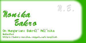 monika bakro business card